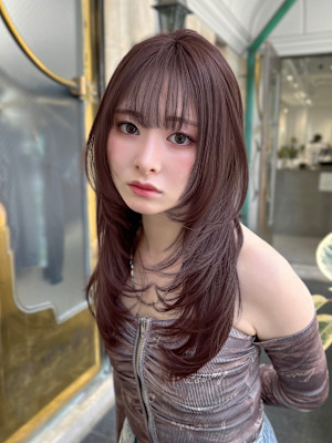 ハッシュカット/ワンホンヘア/韓国ヘア/前髪/レイヤー/原宿