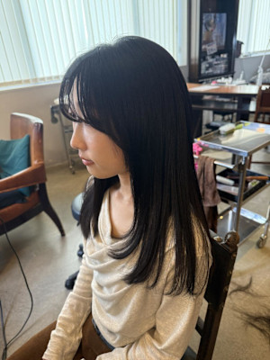 顔周りレイヤー/レイヤースタイル/韓国風