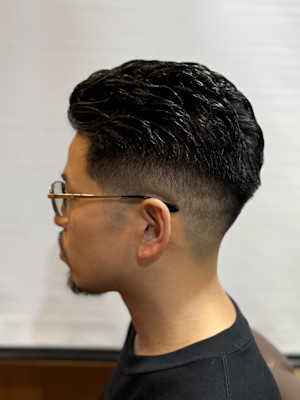 オールバックパーマ<理容室>