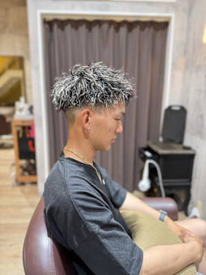 ホワイトメッシュ×ツイストパーマ【ARCH片山】