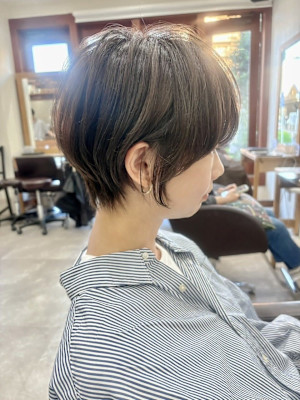 フェザーショート/丸みショート/マロンベージュ/20代30代