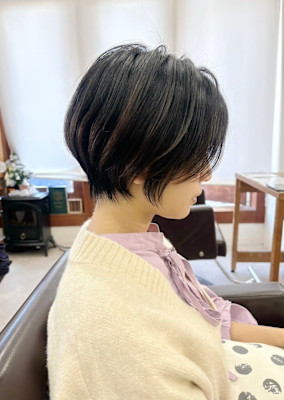 ひし形ショート/フェザーショート/大人かわいい/20代30代