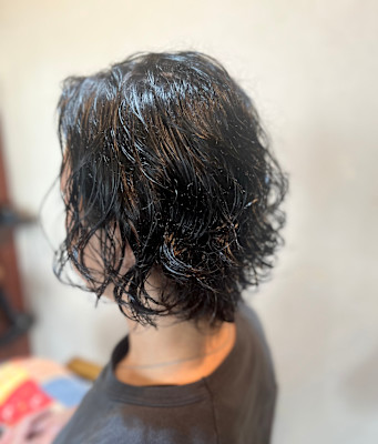 メンズシャードーパーマ風
