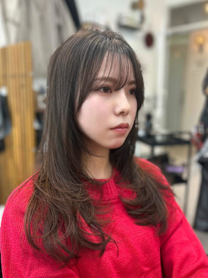 ワンカールレイヤーカット/色っぽ韓国風ヘア