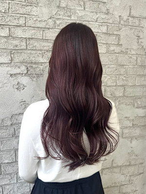 透明感カラーダブルカラーブリーチピンクラベンダーカラー