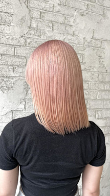 透明感カラーダブルカラーブリーチハイトーンホワイトピンク