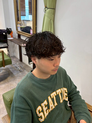 メンズパーマ/メンズカジュアル/波巻きパーマ/髪質改善/韓国