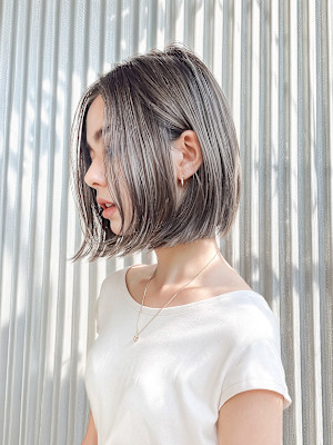 20代30代40代　ツヤ海外風ボブ