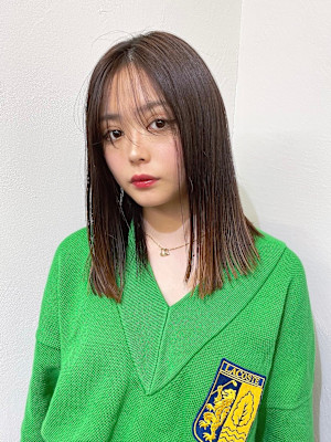 【髪質改善】切りっぱなしボブ/艶髪/透明感/トリートメント