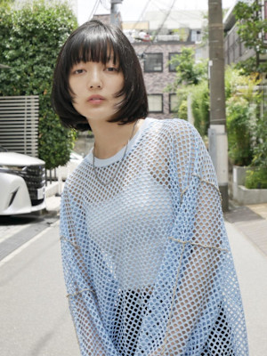 顔まわりレイヤー　ロブマッシュ