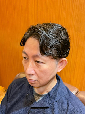 銀座　理容室　ナチュラルパーマ　フェザーパーマ