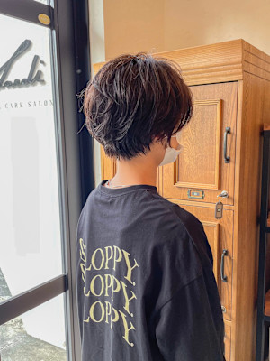 ショートパーマ×黒髪（デジタルパーマ可）