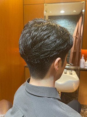 ドライだけでまとまるツーブロ<理容室>