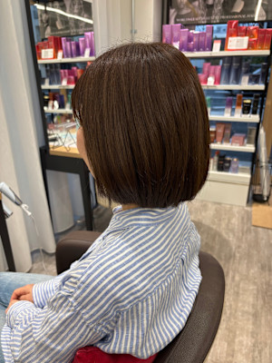 ☆似合わせカット☆艶のあるブラウン×オトナ可愛いボブ