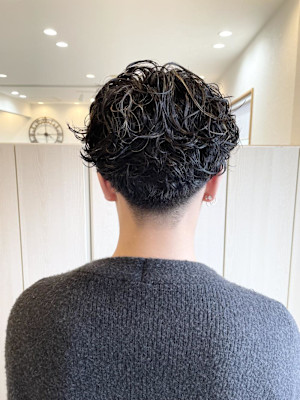 スペインカール/メンズパーマ/刈り上げ