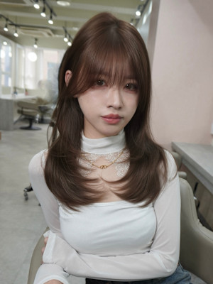 セミロング/レイヤースタイル/ハッシュカット