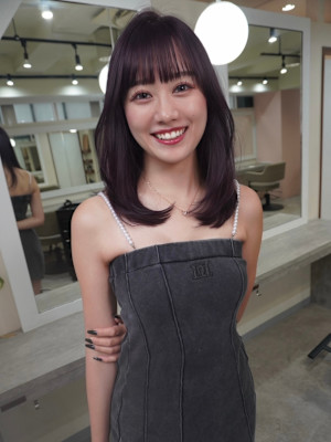 ミディアム/レイヤー/ハッシュカット