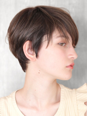 ショート・ボブ/面長/前髪あり/絶壁解消/30代/40代/