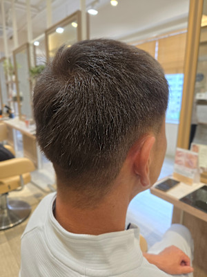 ベリーショートスタイル　アッシュカラー