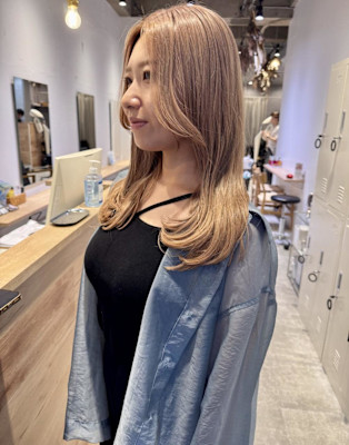 林　直人　ロング/ケアブリーチ/ベージュ