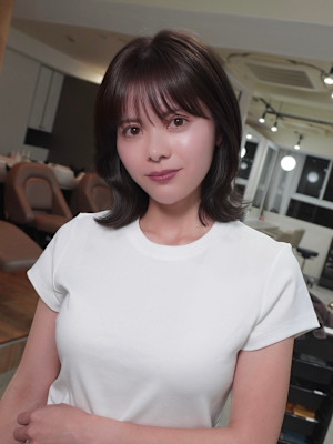 ミディアムレイヤー/レイヤーカット/顔周りレイヤー