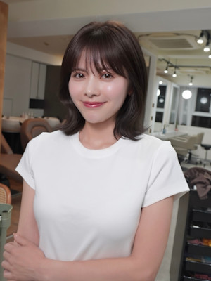 ミディアムレイヤー/レイヤーカット/お顔周りレイヤー