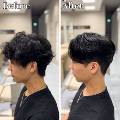 横浜”曲がる縮毛矯正ニュアンスメンズ縮毛矯正