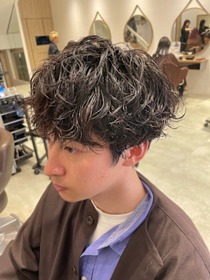 無造作ウェーブ×マッシュパーマ【三軒茶屋】