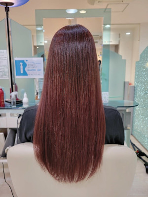 ロングレイヤーピンクブラウン