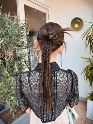 【るん】カチモリミックスお呼ばれヘアアレンジ