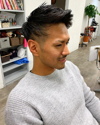 アップバングメンズスタイル/MEN'S HAIR/メンズカッ