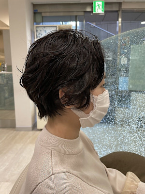 オシャレゆるふわパーマショート