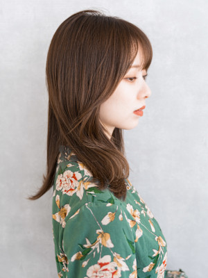 【S.BROOM天王寺店】韓国風くびれレイヤースタイル