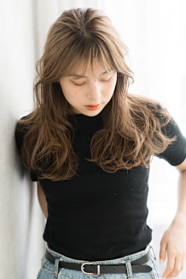 【S.BROOM天王寺店】シースルーロングレイヤースタイル