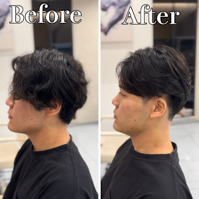 横浜”曲がる縮毛矯正ニュアンスメンズ縮毛矯正