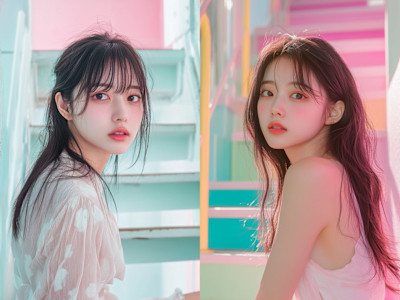 ブラウンベージュ、ダブルカラー