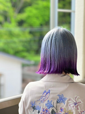 【デザインカラー×ボブ】