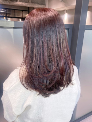 ロング韓国ヘアおくれ毛美髪顔周りレイヤー_ba545261