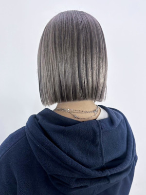 美髪ミディアムショート韓国ヘア_ba543991