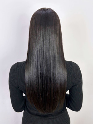 美髪ロング韓国ヘア前髪カットおくれ毛_ba543891