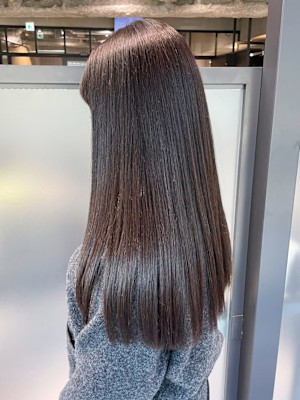 ロング韓国ヘアおくれ毛美髪顔周りレイヤー_ba545241