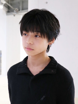 韓国マッシュブルーブラックスペインカール_ba549111