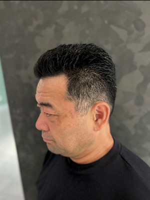 オールバックショート