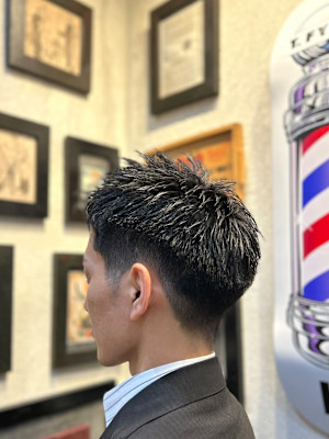 ツーブロックショート