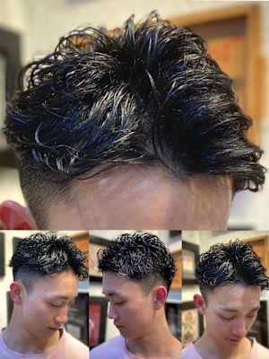 アイロンパーマ×メンズショート