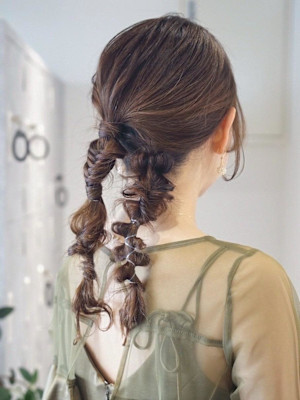 【daichi】編みおろしヘアアレンジ/お呼ばれヘア