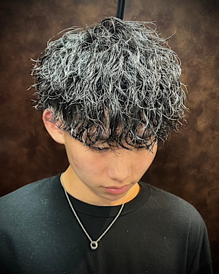 ツイストスパイラルパーマ×ツーブロック