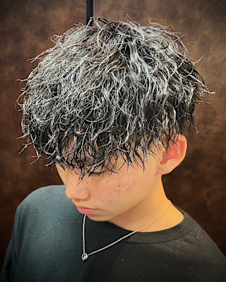 ツイストスパイラルパーマ×ツーブロック