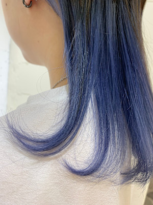 インナーカラー×ブルー