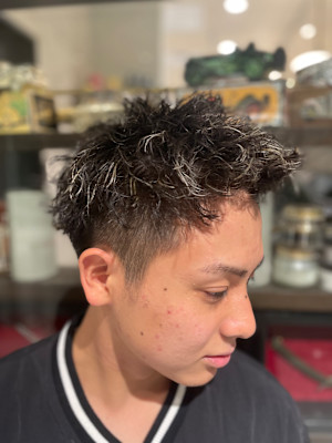 ツイストパーマ×ホワイトメッシュ